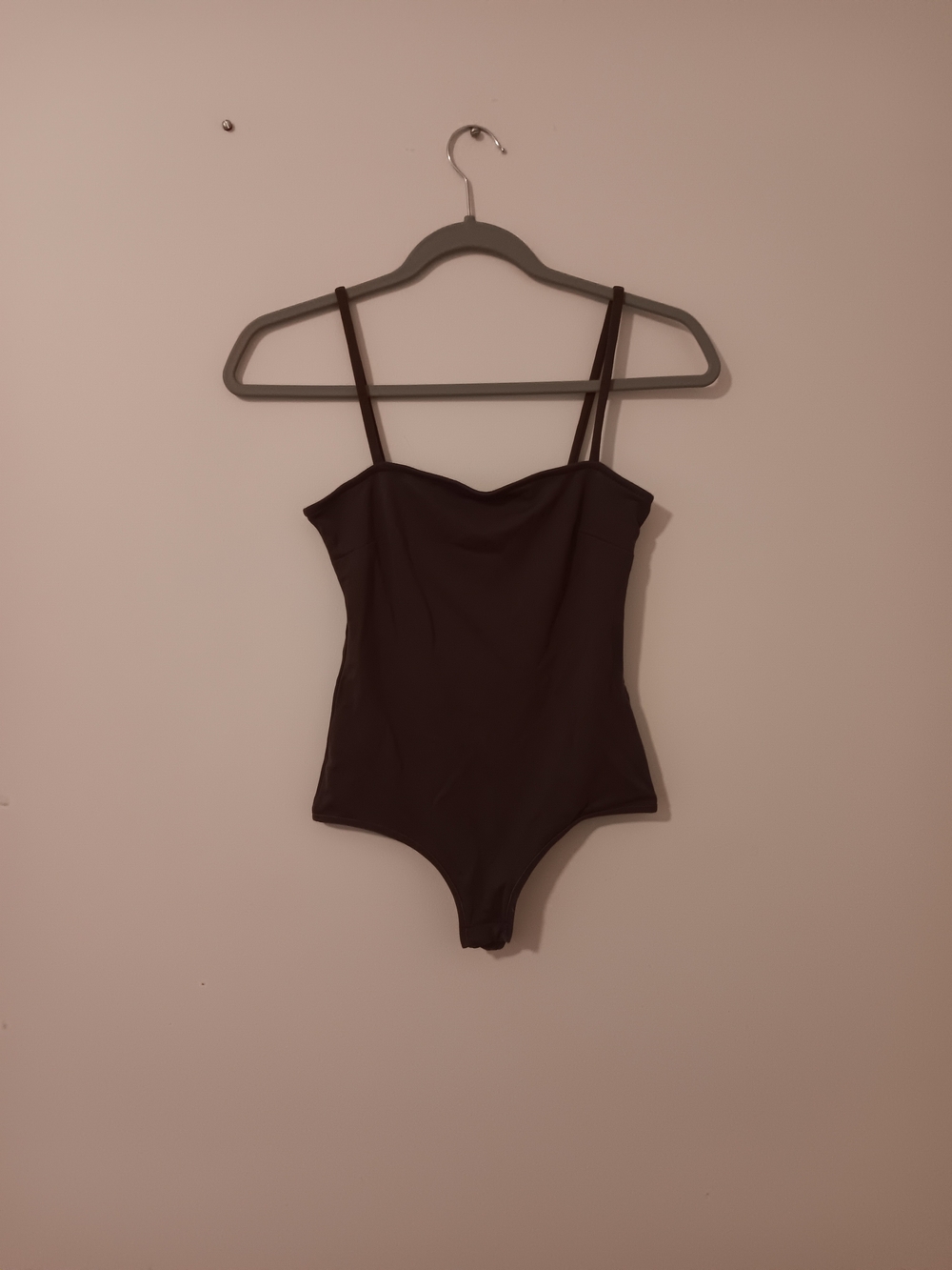Intimately By Free People Dark Gray Seamless Strappy Thong Bodysuit NWOT Size XS - Picture 2 of 5